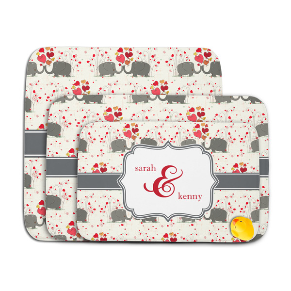 Elephants in Love Memory Foam Bath Mat - MAIN PARENT