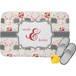 Elephants in Love Memory Foam Bath Mat (Personalized)