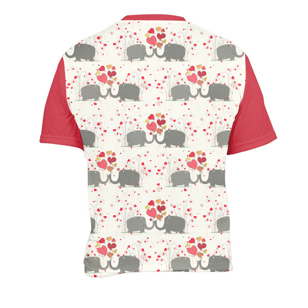 Elephants in Love Men's Crew Neck T Shirt Medium - Back