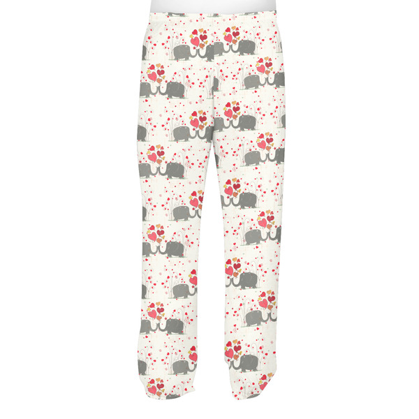 Elephants in Love Men's Pjs Back - on model