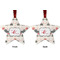 Elephants in Love Metal Star Ornament - Front and Back