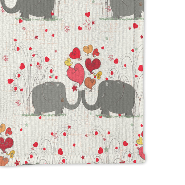 Elephants in Love Microfiber Dish Rag - DETAIL