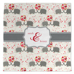 Elephants in Love Microfiber Dish Towel (Personalized)