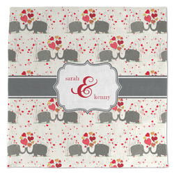 Elephants in Love Microfiber Dish Towel (Personalized)