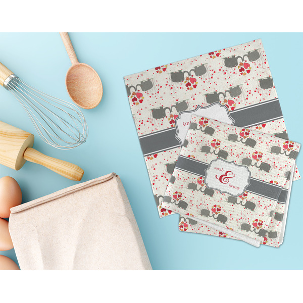 Elephants in Love Microfiber Dish Rag - LIFESTYLE
