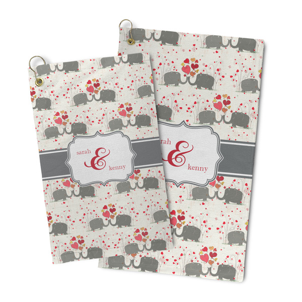 Elephants in Love Microfiber Golf Towel - PARENT/MAIN