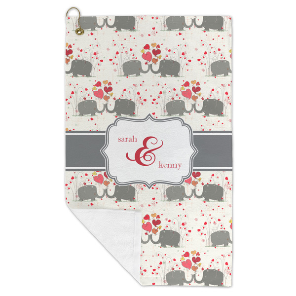 Elephants in Love Microfiber Golf Towels - FOLD