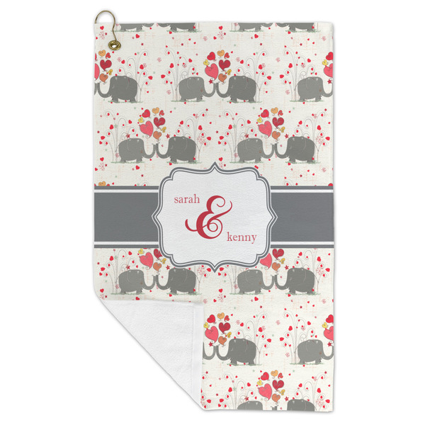Elephants in Love Microfiber Golf Towels - FOLD