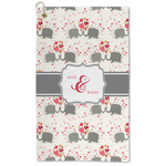 Elephants in Love Microfiber Golf Towel (Personalized)