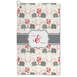 Elephants in Love Microfiber Golf Towel (Personalized)