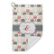 Elephants in Love Microfiber Golf Towels Small - FRONT FOLDED