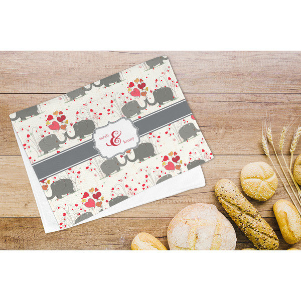 Elephants in Love Microfiber Kitchen Towel - LIFESTYLE