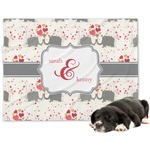 Elephants in Love Dog Blanket (Personalized)
