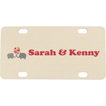 Elephants in Love Mini / Bicycle License Plate (4 Holes) (Personalized)