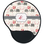 Elephants in Love Mouse Pad with Wrist Support