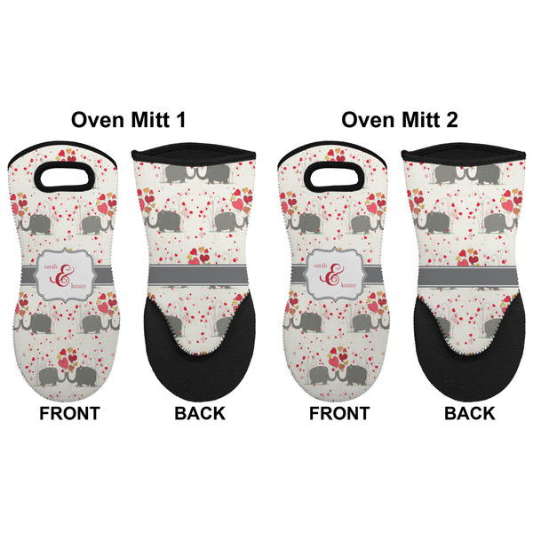 Elephants in Love Neoprene Oven Mitt - Set of 2 - Approval