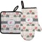 Elephants in Love Oven Mitt & Pot Holder Set w/ Couple's Names