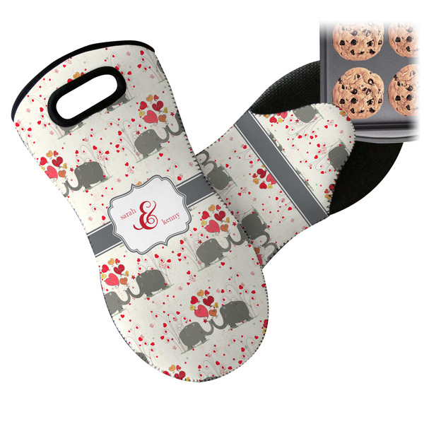 Elephants in Love Neoprene Oven Mitt