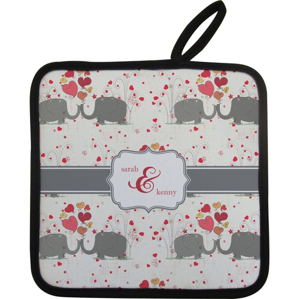 Elephants in Love Neoprene Pot Holder