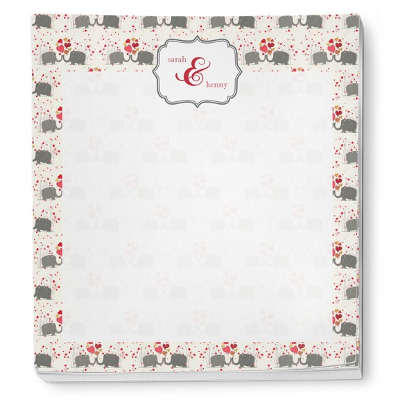 Elephants in Love Notepad - Apvl