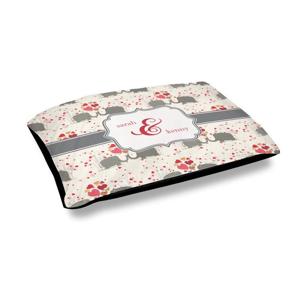 Custom Elephants in Love Outdoor Dog Bed - Medium (Personalized)