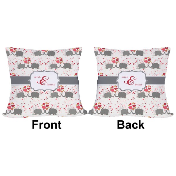 Elephants in Love Outdoor Pillow - 20x20