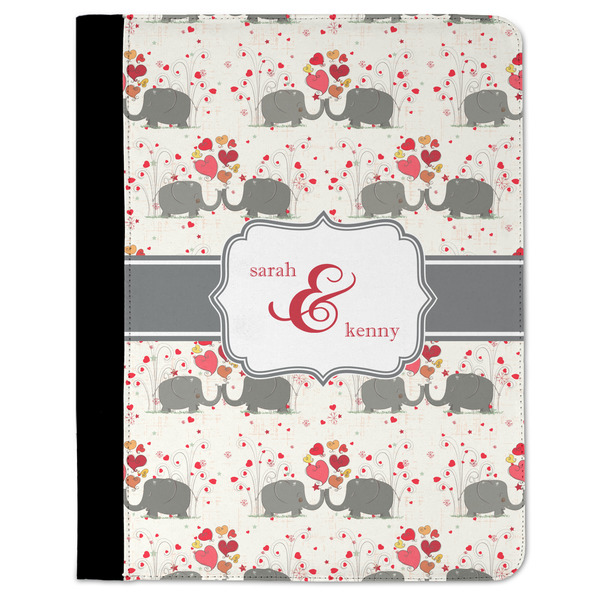 Custom Elephants in Love Padfolio Clipboard - Large (Personalized)