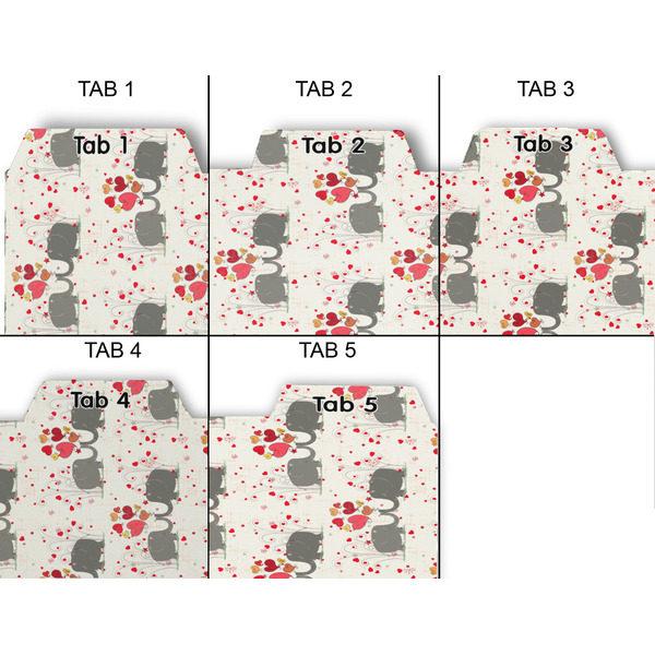 Elephants in Love Page Dividers - Set of 5 - Approval