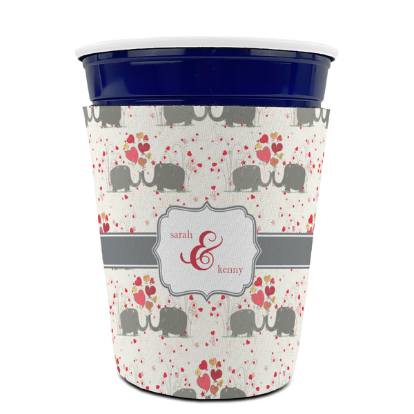 Elephants in Love Party Cup Sleeves - without bottom - FRONT (on cup)