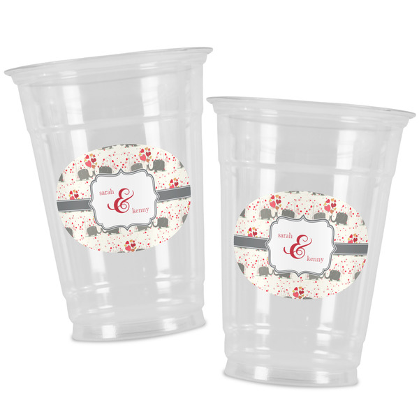 Elephants in Love Party Cups - 16oz - Alt View