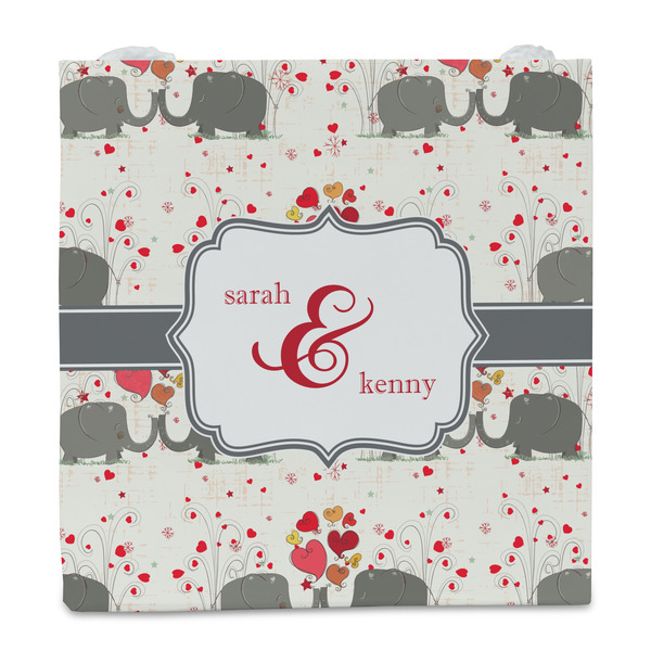 Elephants in Love Party Favor Gift Bag - Gloss - Front
