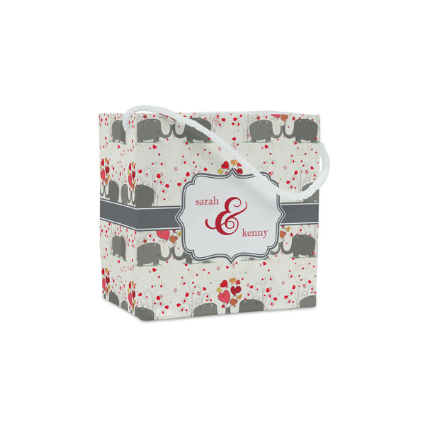 Custom Elephants in Love Party Favor Gift Bags - Gloss (Personalized)