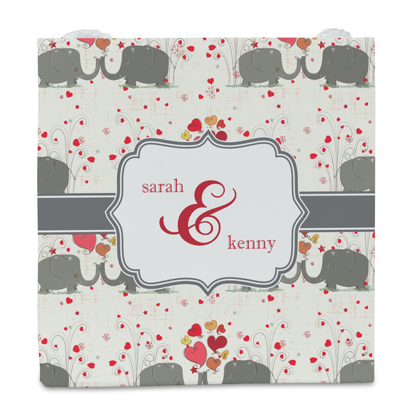 Elephants in Love Party Favor Gift Bag - Matte - Front
