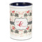 Elephants in Love Ceramic Pencil Holders - Blue