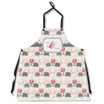 Elephants in Love Apron Without Pockets w/ Couple's Names