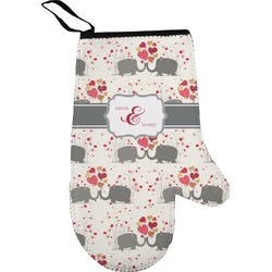 Elephants in Love Right Oven Mitt (Personalized)