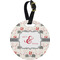 Elephants in Love Personalized Round Luggage Tag