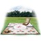 Elephants in Love Picnic Blanket - with Basket Hat and Book - in Use