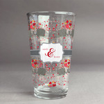 Elephants in Love Pint Glass - Full Print (Personalized)