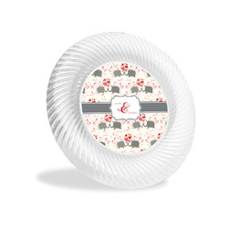 Elephants in Love Plastic Party Appetizer & Dessert Plates - 6" (Personalized)