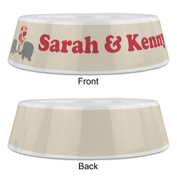 Elephants in Love Plastic Pet Bowls - Large - APPROVAL