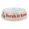 Elephants in Love Plastic Dog Bowl - Large (Personalized)