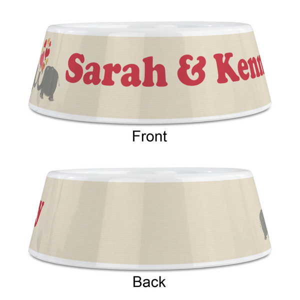 Elephants in Love Plastic Pet Bowls - Medium - APPROVAL