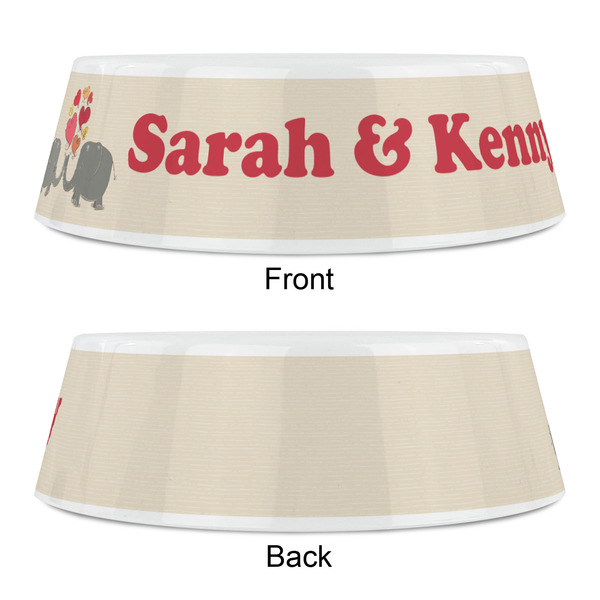 Elephants in Love Plastic Pet Bowls - Small - APPROVAL