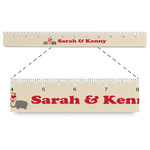 Elephants in Love Plastic Ruler - 12" (Personalized)