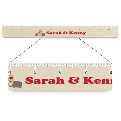 Elephants in Love Plastic Ruler - 12" (Personalized)