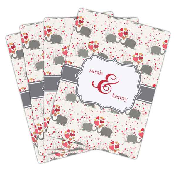 Elephants in Love Playing Cards - Hand Back View