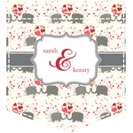 Elephants in Love Iron On Faux Pocket (Personalized)