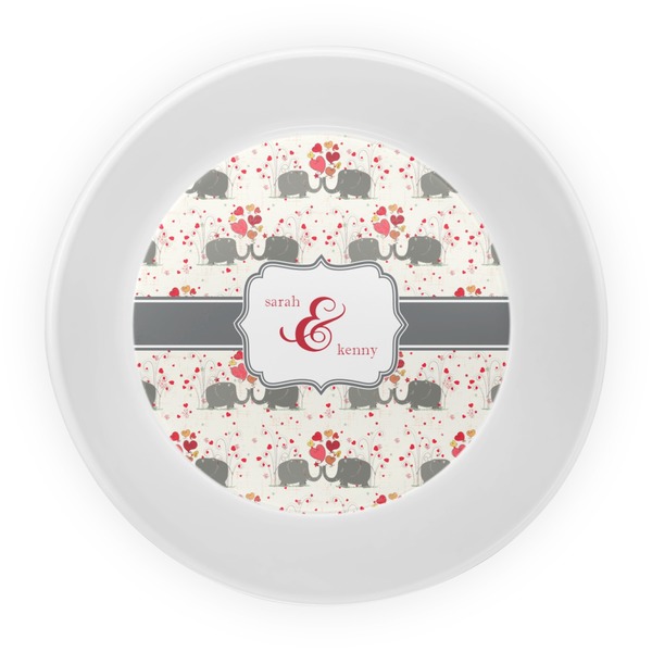 Elephants in Love Melamine Bowl - Center