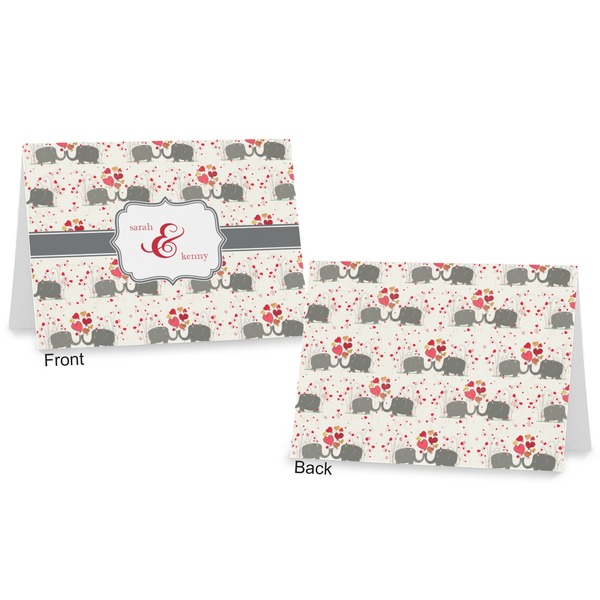 Elephants in Love Postcard - Front and Back